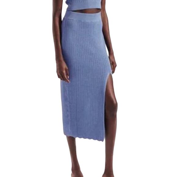 Saylor skirt blue Jelena fitted slit L